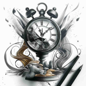 watches-hourglass tattoo design ideas Realism natural contours fleeting moments for toe