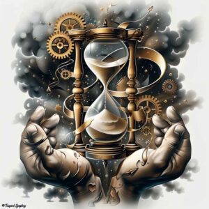 watches-hourglass tattoo design ideas Realim light and shadow play fleeting tattoo symbolising courage