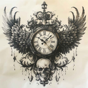 watches-hourglass tattoo design ideas Neotraditional sharp edges hourglass shape embodying endurance
