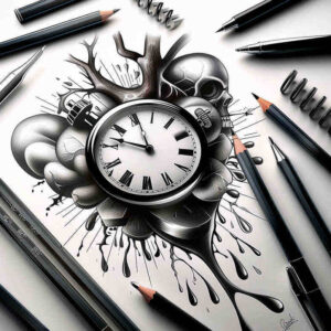 watches-hourglass tattoo design ideas strong outlines hourglass shape for forearm