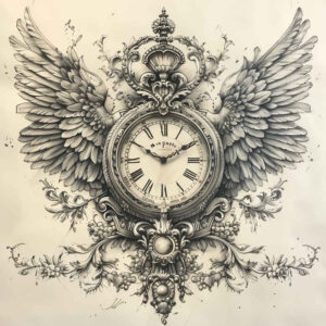 watches-hourglass tattoo design ideas decorative detail hourglass shape represents determination