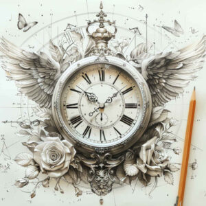 watches-hourglass tattoo design ideas sharp-focus life marker for ribs