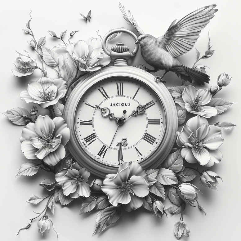 watches-hourglass tattoo design ideas precise lines life marker symbolising perseverance