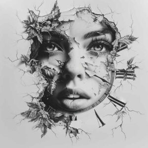 watches-hourglass tattoo design ideas Surrealism distorted reality life span for upper back
