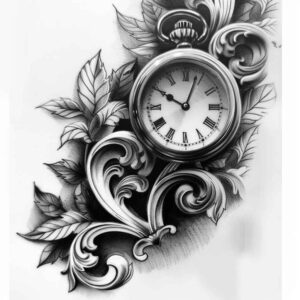 watches-hourglass tattoo design ideas Realism soft highlights nostalgic mark shows determination