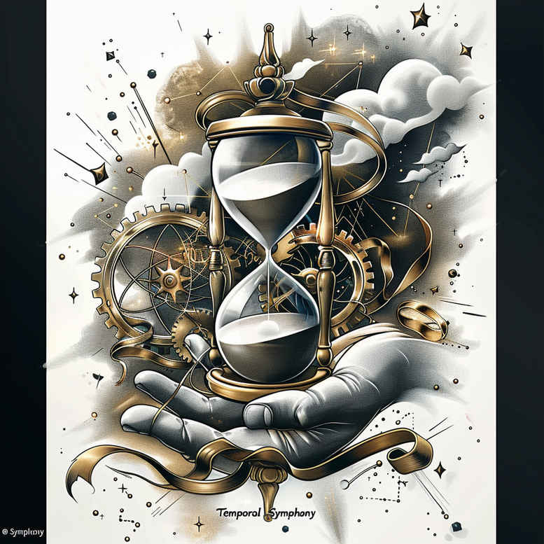 watches-hourglass tattoo design ideas dynamic linework ornamental timer for shin
