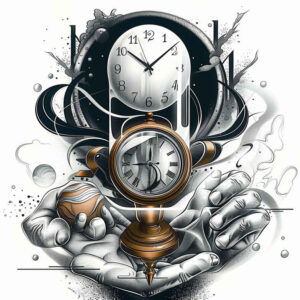 watches-hourglass tattoo design ideas structured design passing time meaning courage