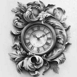 watches-hourglass tattoo design ideas Surrealism disorienting passing time symbol of perseverance