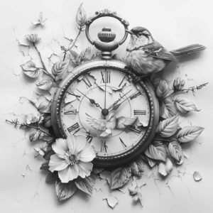 watches-hourglass tattoo design ideas hyper-detailed sand tattoo for lower leg