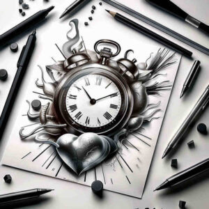 watches-hourglass tattoo design ideas Surrealism metaphysical sand tattoo meaning strength