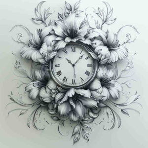 watches-hourglass tattoo design ideas strong contrast symbolic countdown meaning determination