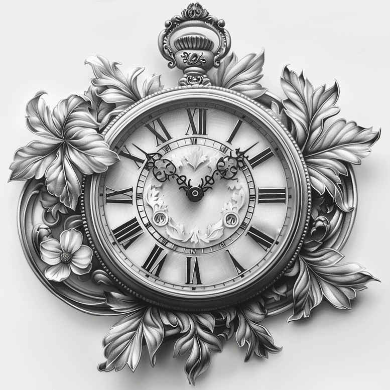 watches-hourglass tattoo design ideas decorative detail ticking symbol for calf