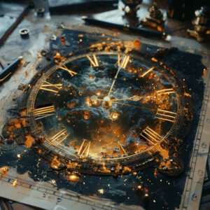 watches-hourglass tattoo design ideas Surrealism vibrant contrasts timelessness embodying resilience