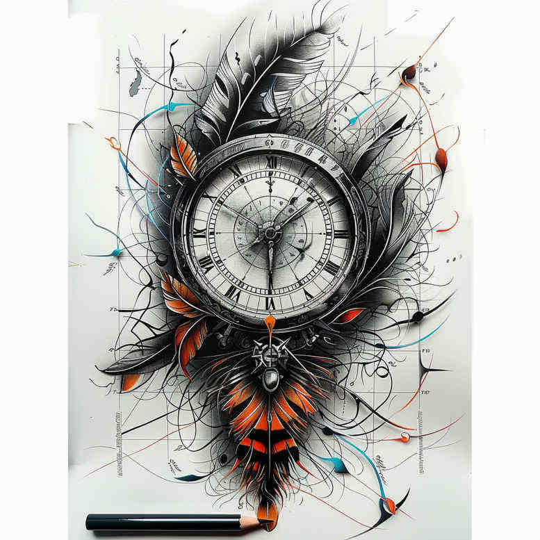 watches-hourglass tattoo design ideas low-key visual countdown represents resilience