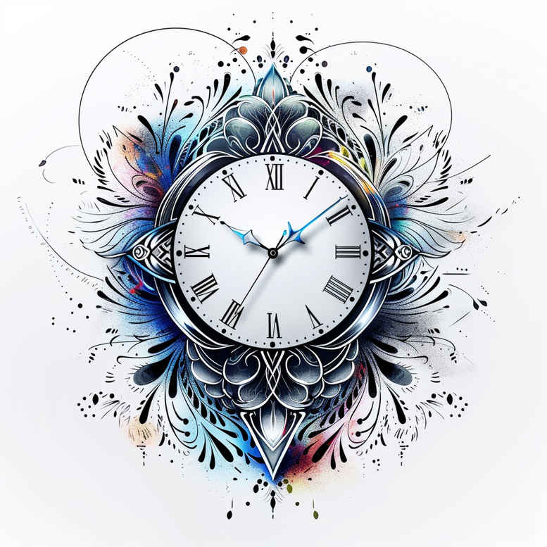 time-artistic-detail-realism-high-fidelity-for-shin – tattoo design ideas free ai generated – Gallery: watches-hourglass-inkby-ai
