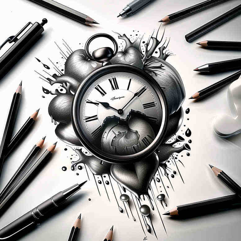 time-tattoo-realism-optical-illusion-for-biceps – tattoo design ideas free ai generated – Gallery: watches-hourglass-inkby-ai
