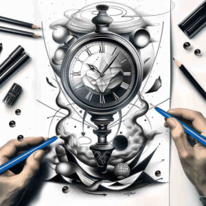 time-evolution-symbol-surrealism-morphic-transformation-for-lower-chest – tattoo design ideas free ai generated – Gallery: watches-hourglass-inkby-ai