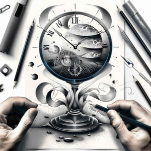 time-history-motif-neotraditional-refined-lines-for-lower-thigh – tattoo design ideas free ai generated – Gallery: watches-hourglass-inkby-ai