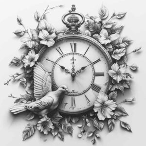 time-journey-symbol-surrealism-symbolism-for-shoulder-blade – tattoo design ideas free ai generated – Gallery: watches-hourglass-inkby-ai