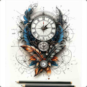 time-and-space-neotraditional-modern-classic-for-triceps – tattoo design ideas free ai generated – Gallery: watches-hourglass-inkby-ai