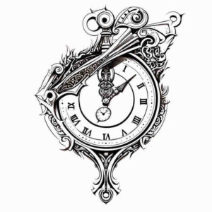 abstract-time-neotraditional-refined-color-palette-for-wrist – tattoo design ideas free ai generated – Gallery: watches-hourglass-inkby-ai