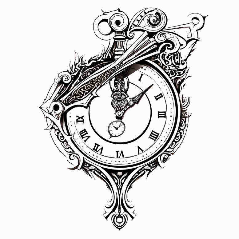 abstract-time-neotraditional-refined-color-palette-for-wrist – tattoo design ideas free ai generated – Gallery: watches-hourglass-inkby-ai