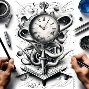 time-transformation-symbol-surrealism-subconscious-themes-for-outer-arm – tattoo design ideas free ai generated – Gallery: watches-hourglass-inkby-ai