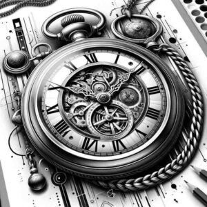 time-nostalgia-symbol-surrealism-visionary-for-toe – tattoo design ideas free ai generated – Gallery: watches-hourglass-inkby-ai