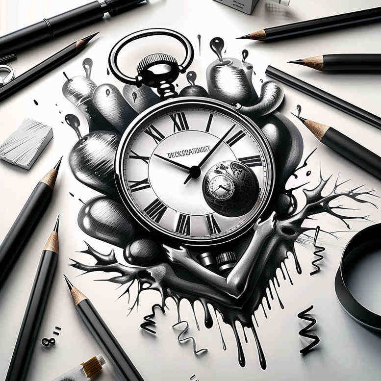 passing-neotraditional-artful-color-for-outer-arm – tattoo design ideas free ai generated – Gallery: watches-hourglass-inkby-ai