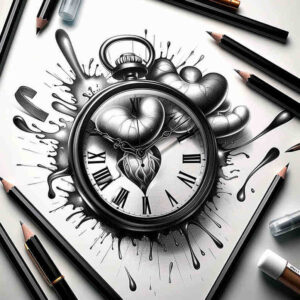 geometric-time-realism-soft-focus-for-stomach – tattoo design ideas free ai generated – Gallery: watches-hourglass-inkby-ai