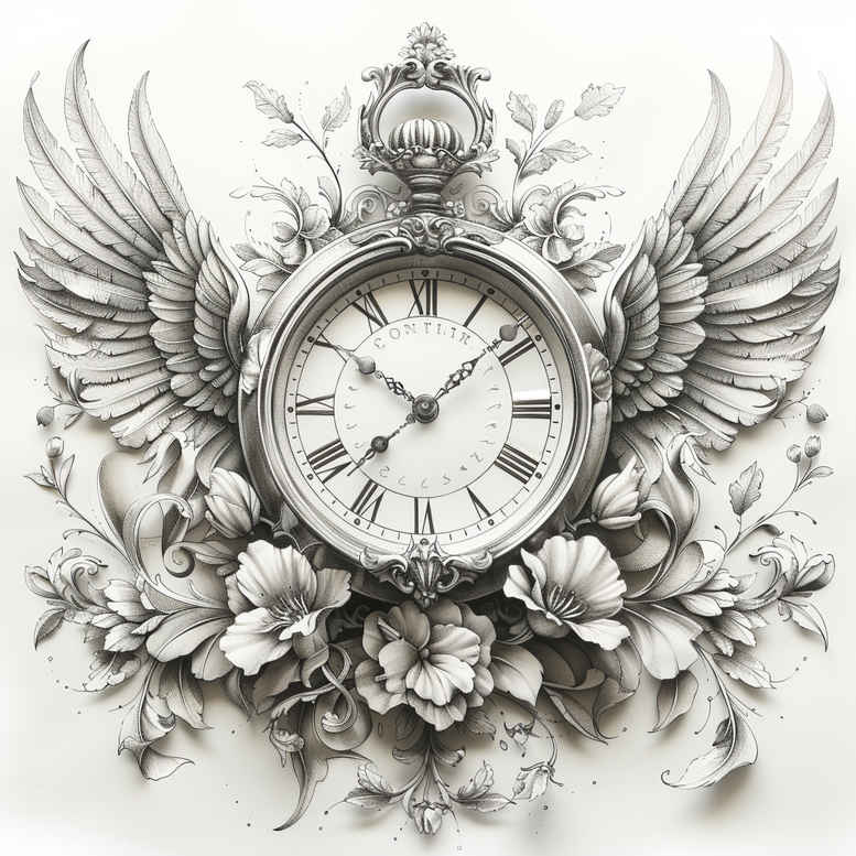 moment-neotraditional-balanced-color-for-collarbone – tattoo design ideas free ai generated – Gallery: watches-hourglass-inkby-ai