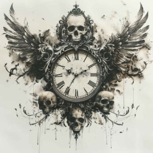 abstract-time-surrealism-beyond-reality-for-neck – tattoo design ideas free ai generated – Gallery: watches-hourglass-inkby-ai