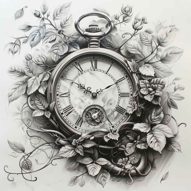 time-spiritual-motif-surrealism-illusionary-for-lower-leg – tattoo design ideas free ai generated – Gallery: watches-hourglass-inkby-ai
