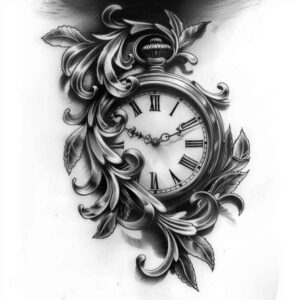 time-with-shadow-and-light-neotraditional-detailed-linework-for-wrist-side – tattoo design ideas free ai generated – Gallery: watches-hourglass-inkby-ai