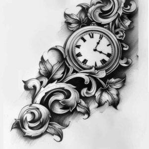 time-with-detail-surrealism-beyond-reality-for-shin – tattoo design ideas free ai generated – Gallery: watches-hourglass-inkby-ai