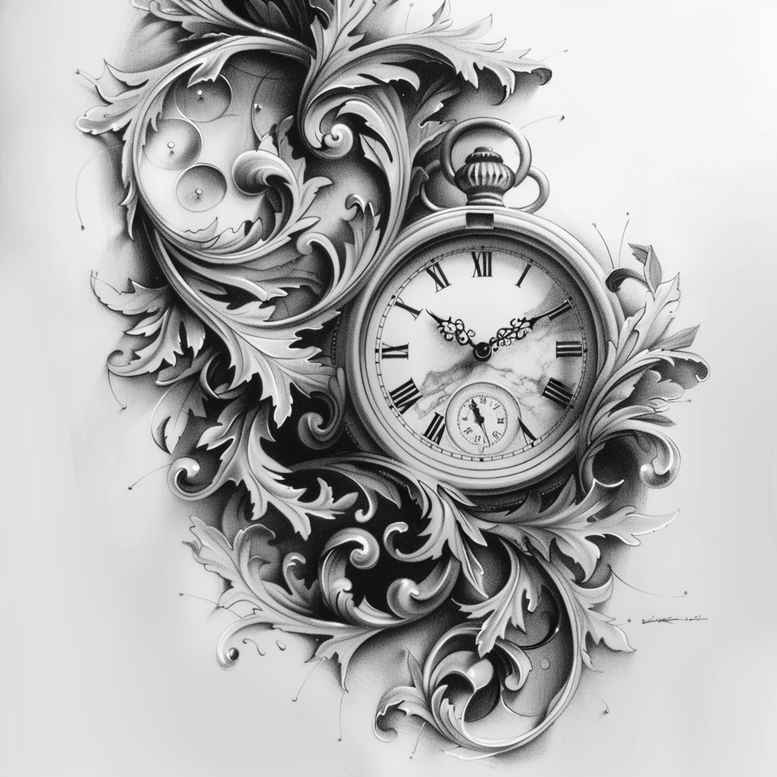 time-cycle-symbol-surrealism-surreal-lighting-for-neck – tattoo design ideas free ai generated – Gallery: watches-hourglass-inkby-ai