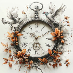 clock-surrealism-chromatic-aberration-for-elbow – tattoo design ideas free ai generated – Gallery: watches-hourglass-inkby-ai