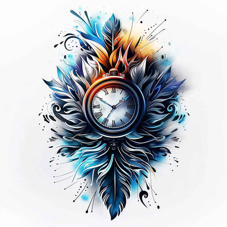 time-symbol-realism-reflective-light-for-collarbone – tattoo design ideas free ai generated – Gallery: watches-hourglass-inkby-ai