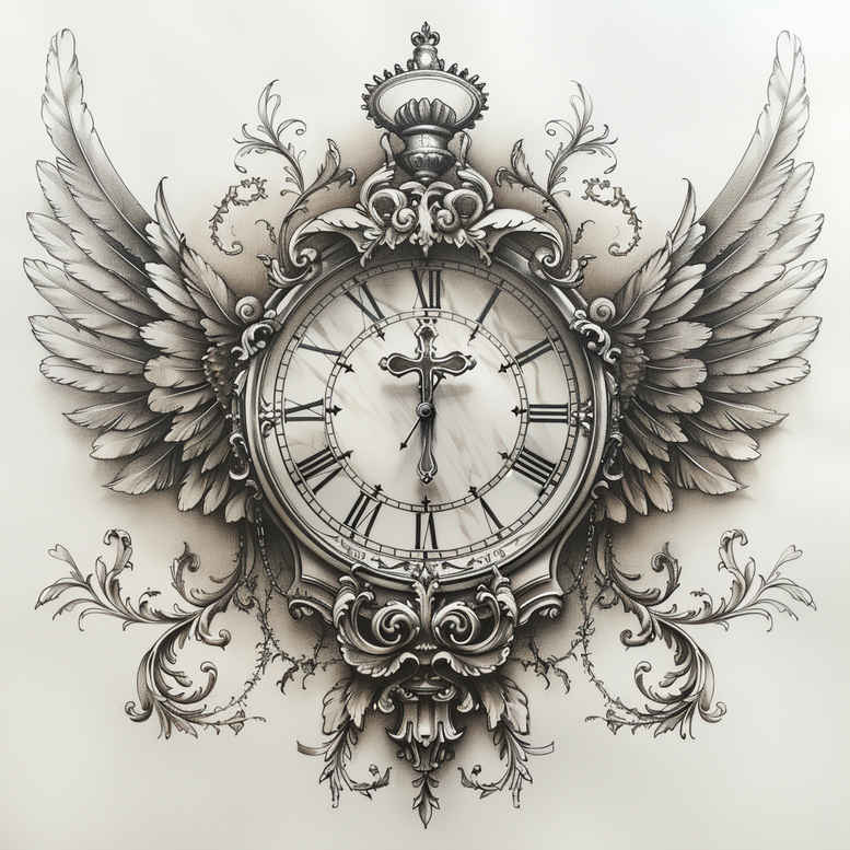 time-with-light-motif-neotraditional-enhanced-shading-for-lower-thigh – tattoo design ideas free ai generated – Gallery: watches-hourglass-inkby-ai
