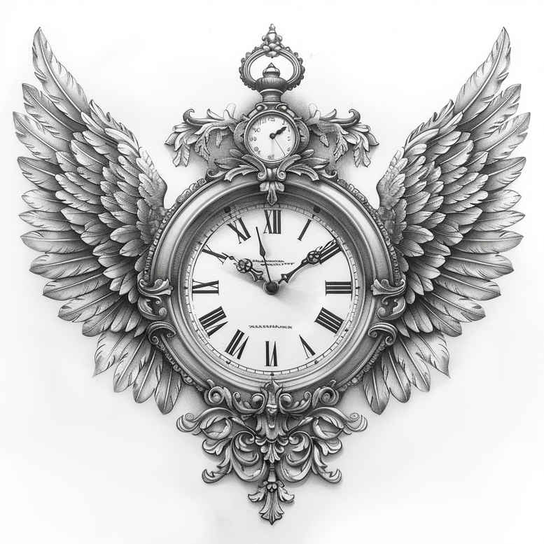clock-neotraditional-artistic-contrast-for-neck – tattoo design ideas free ai generated – Gallery: watches-hourglass-inkby-ai