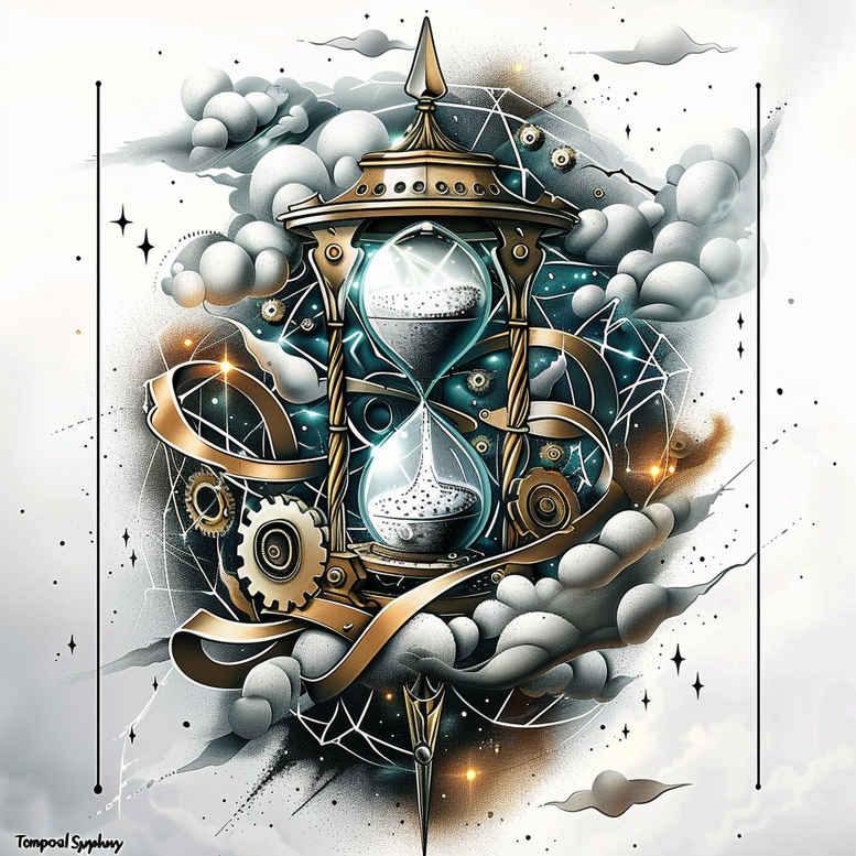 time-mystery-motif-realism-contrast-play-for-shoulder – tattoo design ideas free ai generated – Gallery: watches-hourglass-inkby-ai