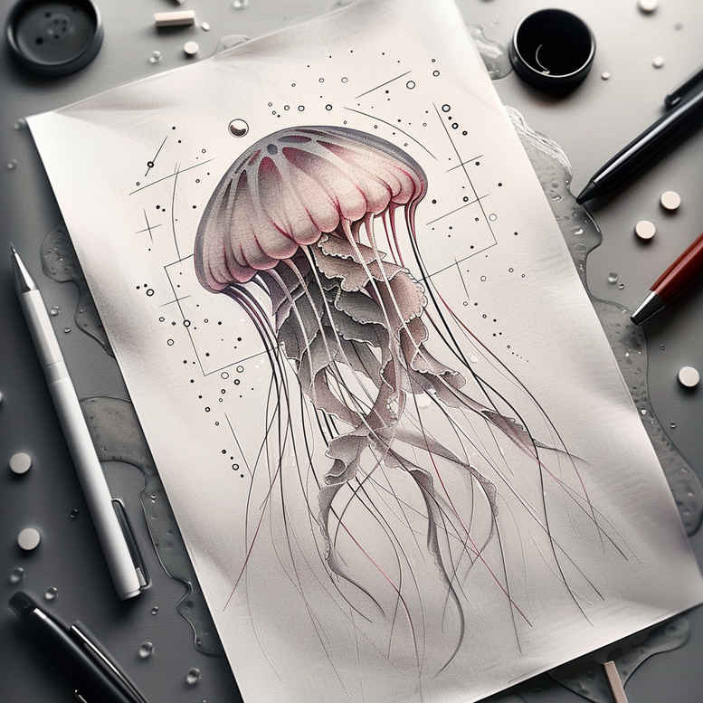 ocean-animals-realism-depth-perception-for-stomach – tattoo design ideas free ai generated – Gallery: water-animals-inkby-ai