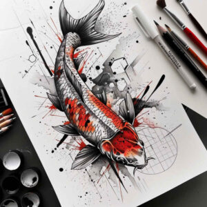 realistic-aquatic-animals-realism-light-reflections-for-calf – tattoo design ideas free ai generated – Gallery: water-animals-inkby-ai