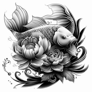 animals-with-nature-motif-surrealism-fantastical-elements-for-lower-back – tattoo design ideas free ai generated – Gallery: water-animals-inkby-ai