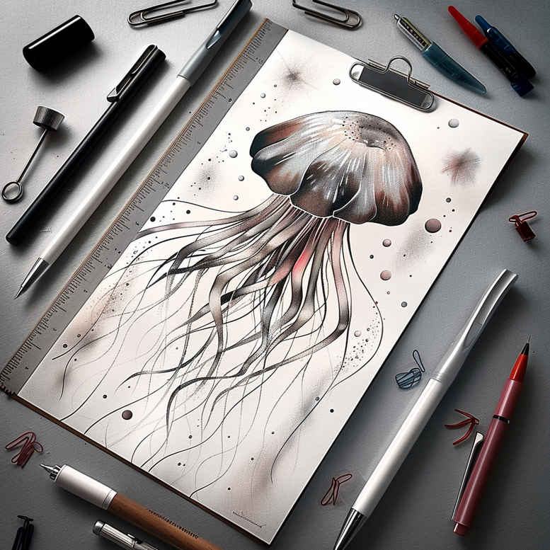 ocean-animals-surrealism-unconscious-imagery-for-biceps – tattoo design ideas free ai generated – Gallery: water-animals-inkby-ai