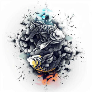 water-animals-with-protection-motif-surrealism-ambiguous-space-for-neck – tattoo design ideas free ai generated – Gallery: water-animals-inkby-ai