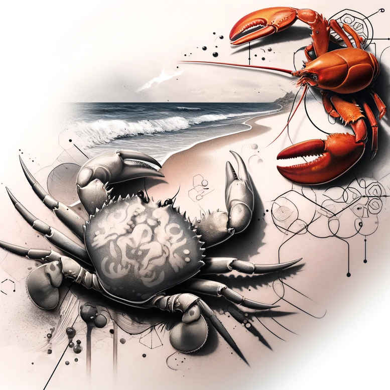 animals-with-life-symbol-realism-hyper-realistic-for-lower-chest – tattoo design ideas free ai generated – Gallery: water-animals-inkby-ai