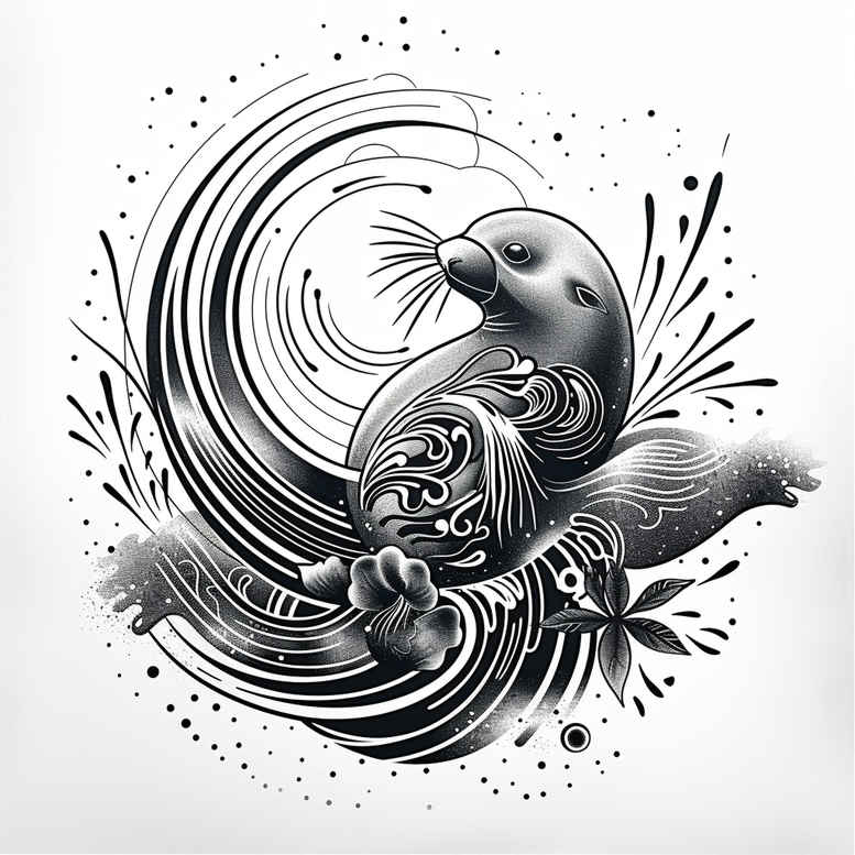 realistic-aquatic-animals-realism-realistic-lighting-for-wrist-side – tattoo design ideas free ai generated – Gallery: water-animals-inkby-ai