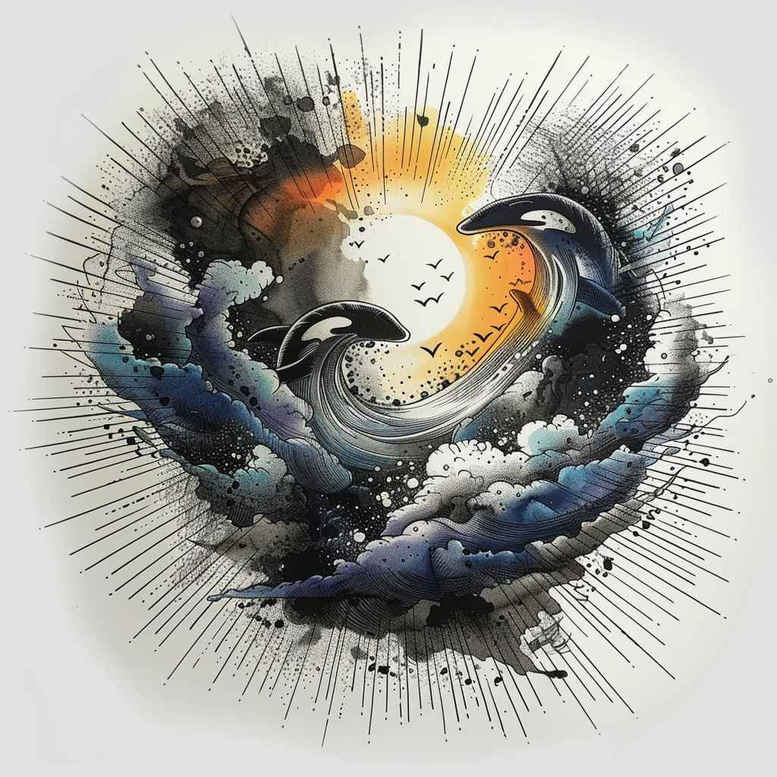 aquarium-animals-realism-glass-effect-for-ankle – tattoo design ideas free ai generated – Gallery: water-animals-inkby-ai