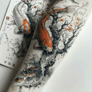 animals-with-energy-realism-transparent-layer-for-upper-arm – tattoo design ideas free ai generated – Gallery: water-animals-inkby-ai
